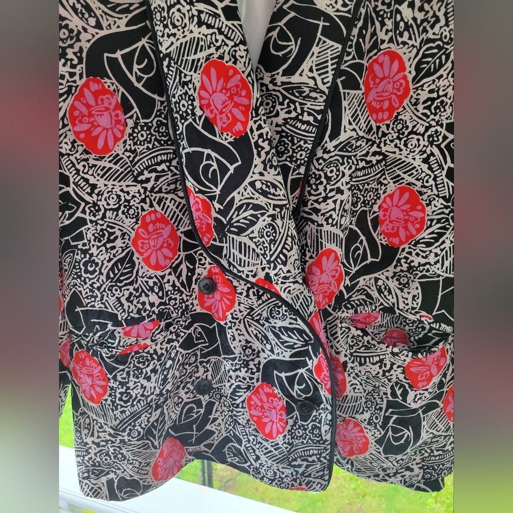 St. Gillian 100% Silk Jacket Vintage - Picture 3 of 10